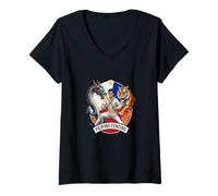 Mujer Esgrima Filipina de Artes Marciales Camiseta Cuello V