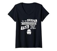 Mujer Eslogan de Stormtrooper Helmet I'm The Crazy Fan Camiseta Cuello V