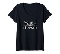 Mujer Eslovaquia Bratislava Souvenir/Bratislava Camiseta Cuello V