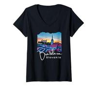 Mujer Eslovaquia Bratislava Souvenir / Bratislava Camiseta Cuello V