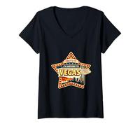 Mujer Eso es lo Que me Mudo a Las Vegas Estilo audaz Divertido Viaje Camiseta Cuello V