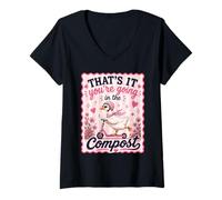 Mujer Eso es Todo lo Que Vas en el Compost Goose Scooter Camiseta Cuello V