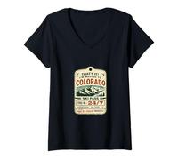 Mujer Eso es Todo, me Mudo a Colorado Divertido Estilo de Vida al Aire Libre zumbido Camiseta Cuello V