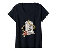 Mujer Eso fue grosero | Viral Internet meme Camiseta Cuello V