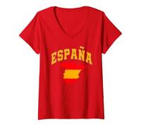 Mujer España Champions 2026 España Fútbol Fútbol Camiseta Cuello V