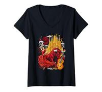 Mujer España Mujeres Flamenco Toro Español España Niñas Camiseta Cuello V
