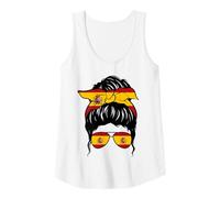 Mujer Española Chica España Bandera Española Orgullosa Mujer Camiseta sin Mangas