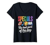 Mujer Especiales para Maestros La Mejor Parte del día Especiales Squad Camiseta Cuello V