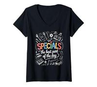 Mujer Especiales para Maestros La Mejor Parte del día Especiales Squad Camiseta Cuello V