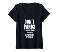 Mujer Especialista en Desarrollo Comunitario Camiseta Cuello V