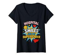 Mujer Especialista en vida infantil Hospital pediátrico Terapeuta infantil Camiseta Cuello V
