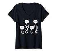 Mujer Espera, ¿Qué? Detente. Estoy de Acuerdo! Puntuación del Profesor de gramática Camiseta Cuello V