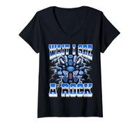 Mujer Espera, Veo a un Rockhounding Rockhound Geología Geólogo Camiseta Cuello V