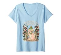 Mujer Esperando mi Noble Feria del Renacimiento de la Rana Corcel Camiseta Cuello V