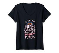 Mujer Espero En Secreto Que La Quimio Me Dé Superpoderes Rosa Camiseta Cuello V