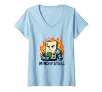 Mujer Espíritu de Poker Mind of Steel - Enfoque irrompible Camiseta Cuello V