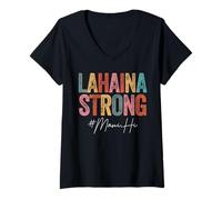 Mujer Espíritu inquebrantable de Lahaina: Majestuoso Banyan Hawaii de Maui Camiseta Cuello V