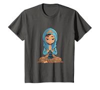 Mujer Espiritual, Namaste, meditación. Camiseta, Niños, Asfalto, 6 años