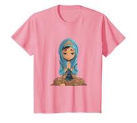 Mujer Espiritual, Namaste, meditación. Camiseta, Niños, Rosado, 3 años