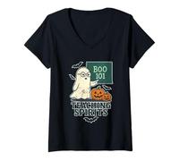 Mujer Espíritus de enseñanza Maestro Fantasma Camiseta Cuello V