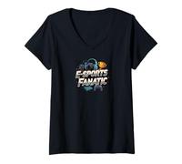 Mujer Esports Fanatic Gaming Gear Gamer Apparel Camiseta Cuello V