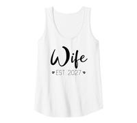 Mujer Esposa EST. 2027 Pareja recién Casada Fiesta de Boda a Juego Camiseta sin Mangas
