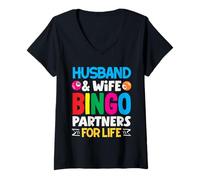 Mujer Esposo Esposa Bingo Partners For Life Camiseta Cuello V