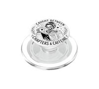 Mujer Esqueleto Leyendo Atrapado Entre capítulos y cafeína PopSockets PopGrip para MagSafe