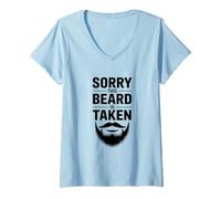 Mujer Esta Barba es Tomada Divertido Marido arreglado Camiseta Cuello V