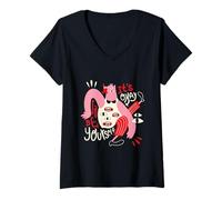 Mujer Está bien ser tú mismo - Arte de personajes de positividad extraña Camiseta Cuello V