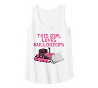 Mujer Esta chica ama las excavadoras, trabajadora construcción Camiseta sin Mangas