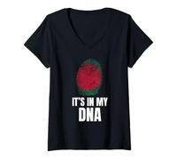 Mujer Está en mi ADN Orgulloso de ser de Bangladesh Camiseta Cuello V