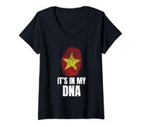 Mujer Está en mi ADN Orgulloso de ser de Vietnam Camiseta Cuello V