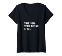 Mujer Esta es mi camiseta de actuación de voz - Actor Actriz vlog Vlogging Camiseta Cuello V
