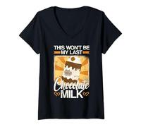 Mujer Esta no será mi última Leche de Chocolate Camiseta Cuello V