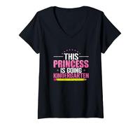 Mujer Esta Princesa va a Kindergarten Camiseta Cuello V