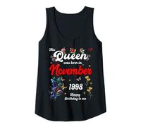 Mujer Esta Reina Nació en Noviembre 1998 Noviembre Cumpleaños Mujeres Camiseta sin Mangas
