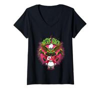 Mujer Estamos de Vuelta Gremlins Diseño de Halloween Camiseta Cuello V