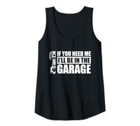 Mujer Estaré en el Garaje Car Lover Mechanic Garage Car Guy Camiseta sin Mangas