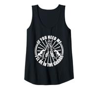 Mujer Estaré en el Garaje Car Lover Mechanic Garage Car Guy Camiseta sin Mangas