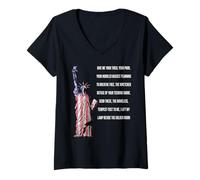 Mujer Estatua de la Libertad Un nuevo Coloso Esperanza y Unidad Camiseta Cuello V