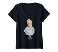 Mujer Estatua del Busto del Emperador bizantino de Constantino XI Paleólogo Camiseta Cuello V