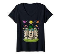 Mujer Estatuas Isla de Pascua Rapa NUI Cabezas Moai Polinesia Camiseta Cuello V