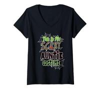 Mujer Este es mi Disfraz de Halloween a Juego con la Familia de mi Camiseta Cuello V