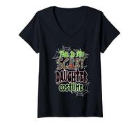 Mujer Este es mi Disfraz de Halloween a Juego con la Familia de mi Camiseta Cuello V