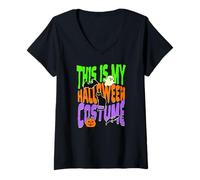 Mujer Este es mi Disfraz de Halloween, Divertido Halloween, sarcástico Camiseta Cuello V