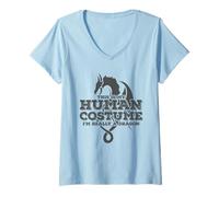 Mujer Este es mi Disfraz Humano, Soy Realmente un dragón Camiseta Cuello V