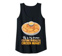 Mujer Este es mi disfraz humano, soy realmente un lindo nugget de pollo Camiseta sin Mangas