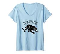 Mujer Este es mi Disfraz Humano, Soy Realmente una Pantera Camiseta Cuello V
