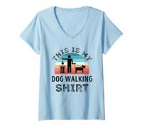 Mujer Este es mi Perro Caminando Camiseta Cuello V